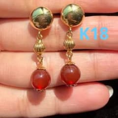 K18ピアス 3.8g　カルセドニーのサムネイル