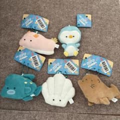 つぶらな瞳の水族館 ぬいぐるみキーホルダー 5点セットのサムネイル