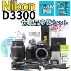 ⭐️美品⭐️Nikon D3300 標準レンズキット スマホ転送可能　一眼レフ ニコン Nikon D3300 レンズキット デジタル 一眼レフ カメラ 中古