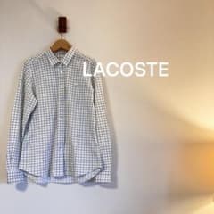 美品LACOSTE グラフチェックシャツ（ジャージ素材）のサムネイル
