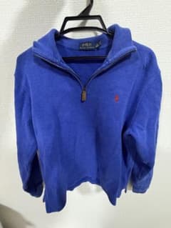 POLO Ralph Lauren 青 ジップアップセーターのサムネイル