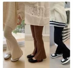 オシャレ　韓国服　ハイウエスト　フレアパンツ　ズボンのサムネイル