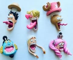RofJ ONE PIECE びっくり顔マグネット コンプリート 全種 RofJ ONE PIECE びっくり顔マグネット コレクション6種コンプリート