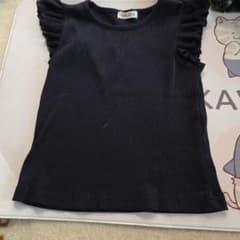 黒 フリル袖 Tシャツのサムネイル