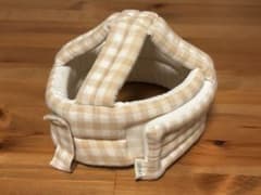 ケラッタ ごっつん防止ヘルメット　ベージュチェックのサムネイル