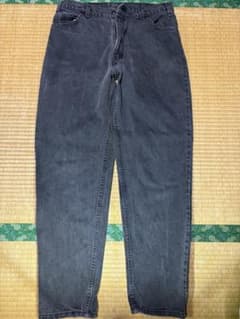 90s USA製Levi’s 550 W36 L32リーバイス 先染めブラックのサムネイル