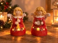 クリスマス 天使のキャンドルホルダー 2体セット 陶器製 - メルカリ