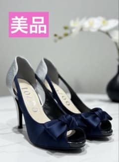 TOZZO 네이비 리본 첨부 하이힐 사이즈 21cm