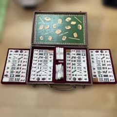 麻雀牌 背竹牌 昭和レトロ ヴィンテージ ケース付き 麻雀セットVintage