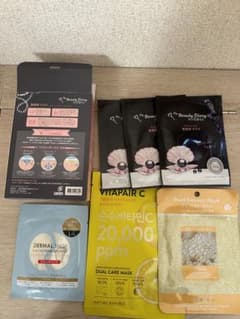 我的美麗日記 黒真珠マスク　ネイリパ　ビタペアcフェイスパック　まとめ売り　６点のサムネイル