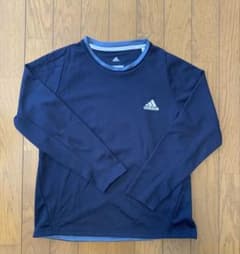 adidas CLIMALITE 長袖シャツ ネイビー 150のサムネイル