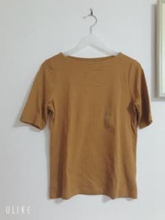 UNIQLO  リブボートネックT (5分袖)Tシャツ カットソー トップスのサムネイル