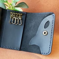 シャチ型 本革 キーケース レザー ハンドメイド