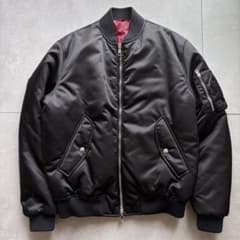 GUCCI MA1 ロゴ 中綿ジャケット 新作 ブルゾン 黒 ジップアップ 50 
