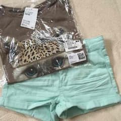 ☆未使用☆H&M2点セット ショートパンツ、Tシャツ 135〜140のサムネイル