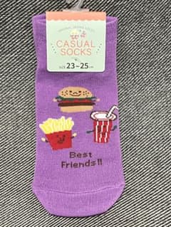 カジュアルソックス Best Friends パープル 23-25cmのサムネイル