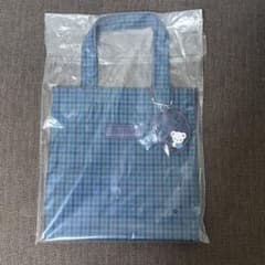 【新品未使用】familiar トートバッグ 青 チェック 小のサムネイル