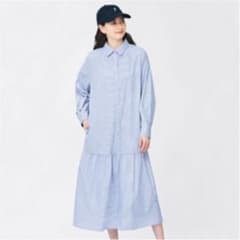 ギャザー切り替えシャツワンピース(長袖)のサムネイル