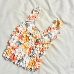Wpc. エコバッグ しぼりバッグ ポルクベージュ　花柄のサムネイル
