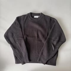 WEEKDAY リブニット クルーネック ダークグレー Sのサムネイル