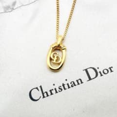 3141-6 極美品✨ Dior ネックレス CD ロゴ 希少 刻印 cm - メルカリ