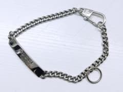 美品 GUCCI グッチ ロゴ チェーン ID ドッグカラー 首輪 シルバー