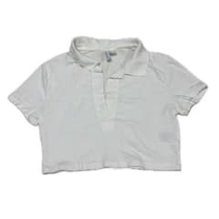 H&M DIVIDED ポロシャツ 半袖 ホワイトのサムネイル