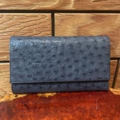 新品　未使用BELTRAMIオーストリッチ長財布 ダークグレーのサムネイル