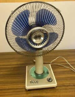 昭和レトロ 東芝 扇風機 TOSHIBA H-30AS 羽根 青 ブルー - メルカリ