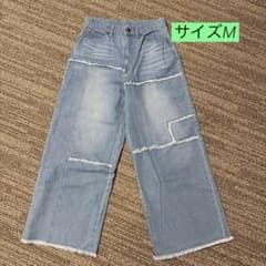 Cutie Blonde デニム ワイドパンツ フリンジ加工のサムネイル