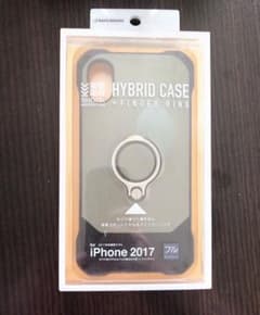 iPhoneXケース フィンガーリング スマホリング カーキのサムネイル