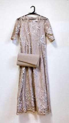 【2点セット】niana総レースバックリボンパーティードレス他バッグのサムネイル
