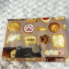 고양이 쿠키 패턴 티슈 케이스 핸드메이드