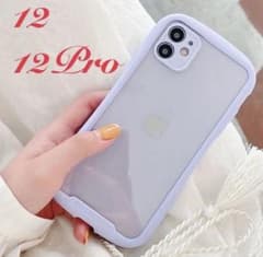 iPhone 12 12Pro 케이스 퍼플 렌즈 커버 스트랩 홀