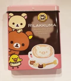 リラックマ 缶ケース 小物入れ お菓子缶 ミニ缶 かわいい ピンクのサムネイル