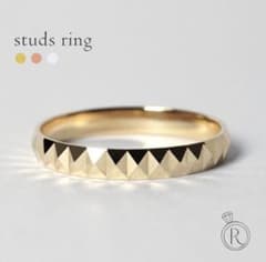 保証書付き RAPA 18k スタッズ リング - メルカリ