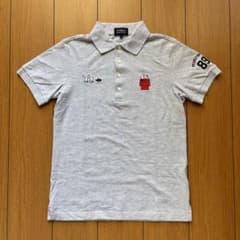 【日本製】パーリーゲイツ × スヌーピー コラボ ポロシャツ グレー サイズ3のサムネイル