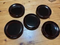 豆*吉様 漆器 小皿 5枚セット 銘々皿のサムネイル