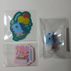 BT21 MANG COOKY ステッカー フィギュア 3点セット　まとめ売りのサムネイル