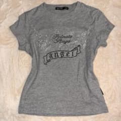 PRIVATE STAGE ラインストーン 半袖Tシャツ グレーのサムネイル