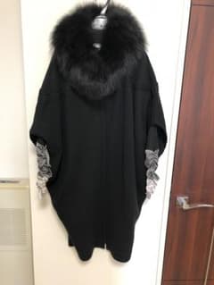 SCOT CLUBファー付きニットコートのサムネイル