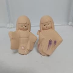 素焼き 人形 置物 2体セット 郷土玩具 - メルカリ