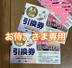 お侍。さま専用イオックスアローザ　大人一日券　2枚のサムネイル