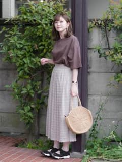 プチプラのあや リーフレーススカート 大きいサイズのサムネイル