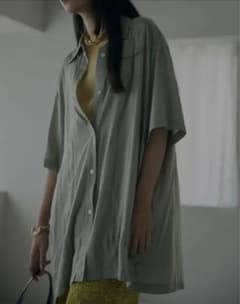 Ameri 新品未使用品 CHAMBRAY BIG PATTERN SHIRTのサムネイル