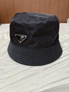 値下げ交渉可能」PRADA ブラック バケットハット XL（安心鑑定付き