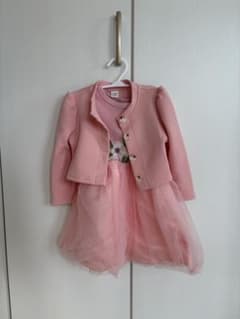 SHEIN キッズ フォーマルドレス ボレロセット ピンクのサムネイル