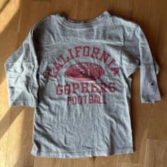 Champion T1011 フットボールTシャツ グレー S USA製のサムネイル