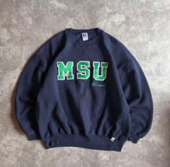90s ラッセルアスレチック スウェットトレーナー USA製 2XL ネイビーのサムネイル