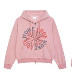 woke edge thermal zip hoodie pink 【希少品】 - メルカリ